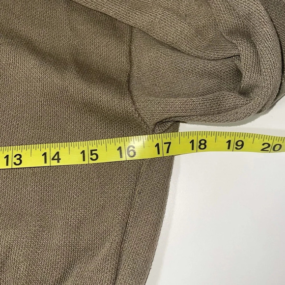 Zara Olive Green Knit Long Sleeve Pullover Cropped Sweatshirt Small Women’s - Picture 7 of 11